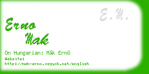 erno mak business card