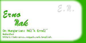 erno mak business card